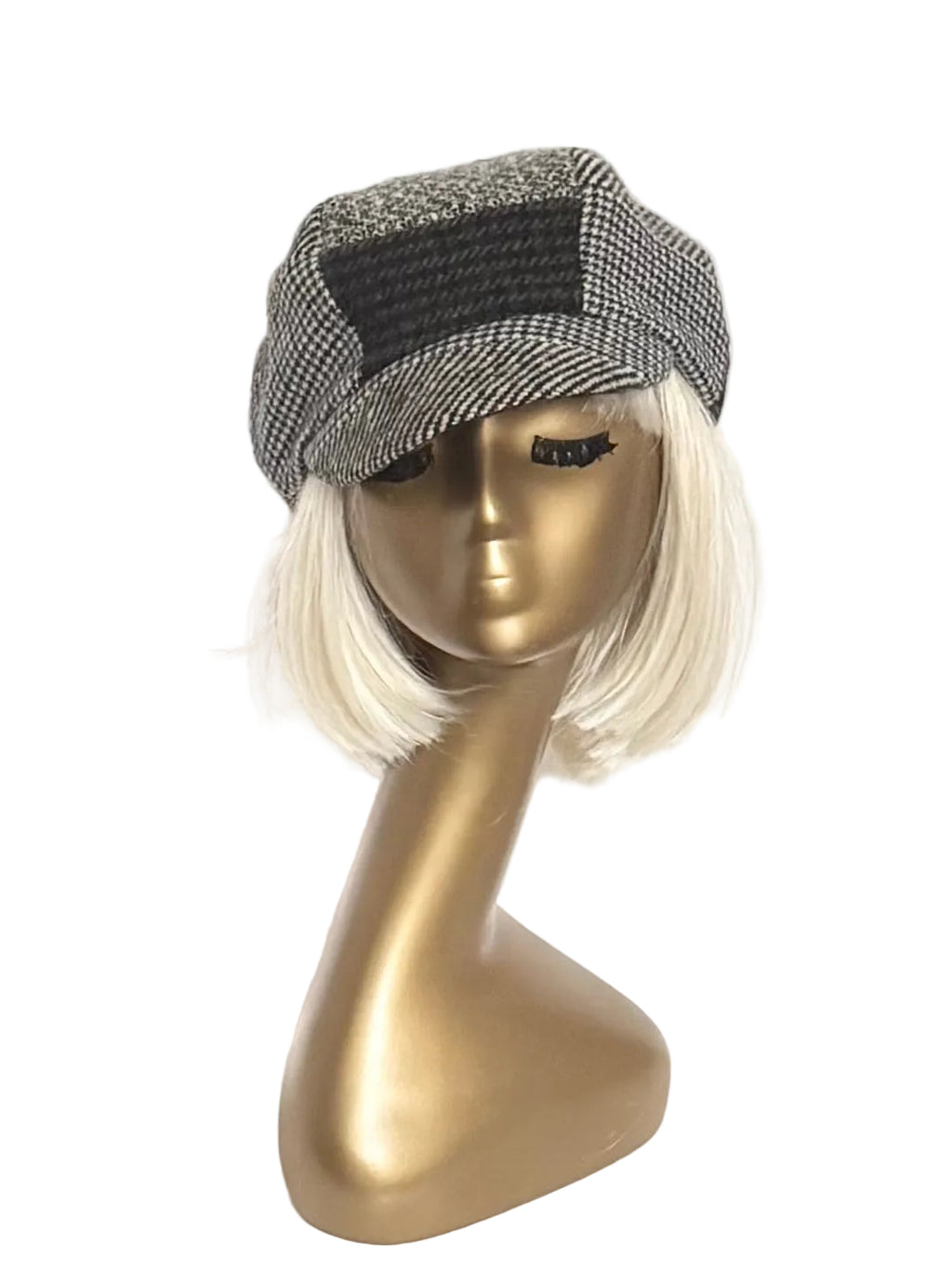 Patchwork Wool Newsboy