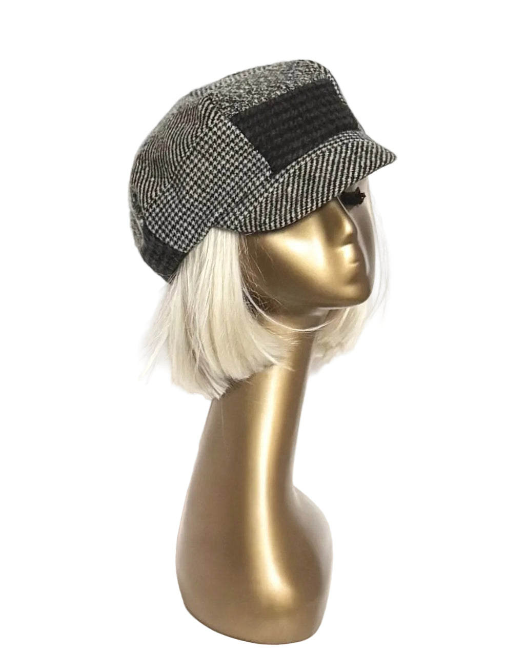 Patchwork Wool Newsboy