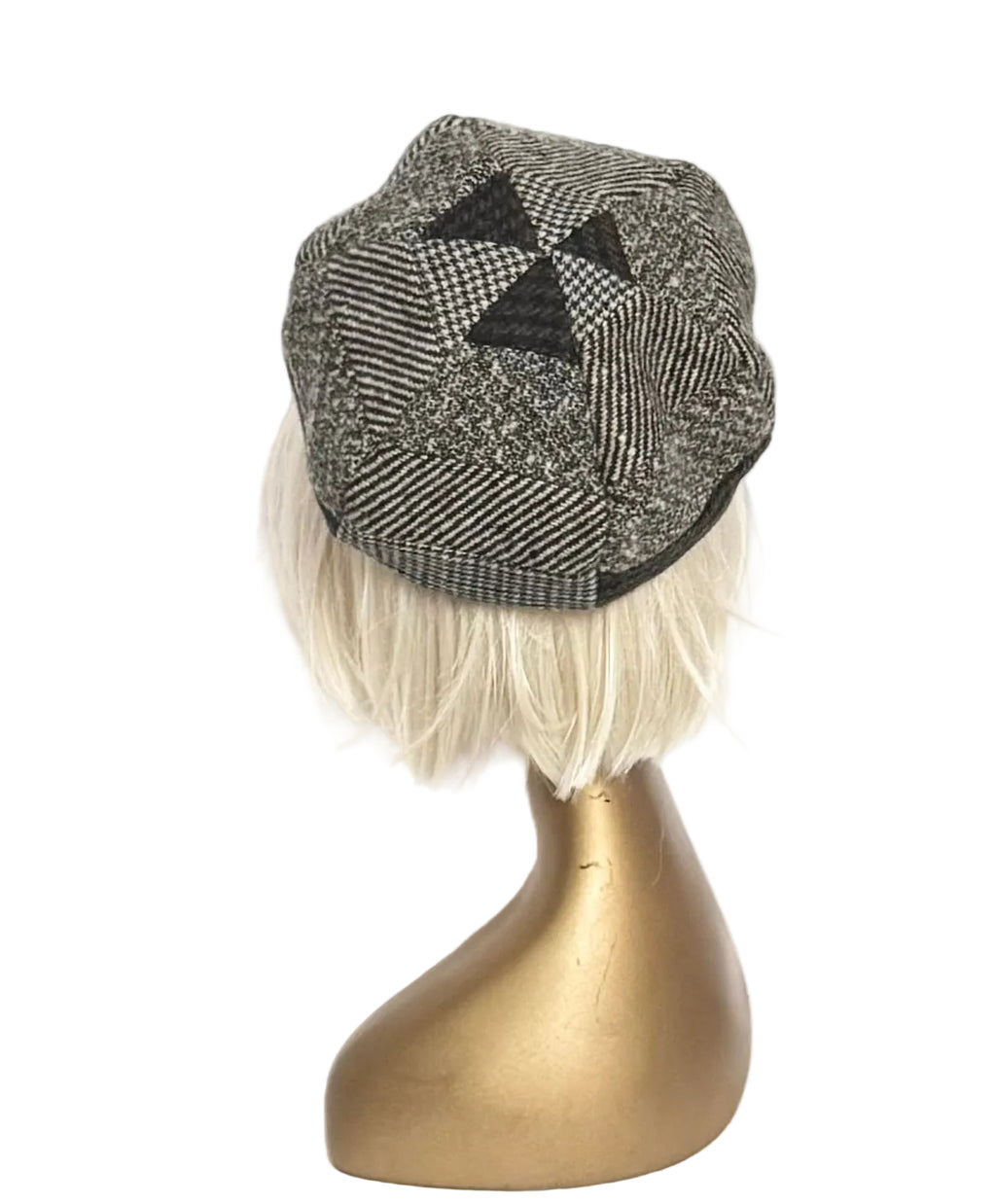 Patchwork Wool Newsboy