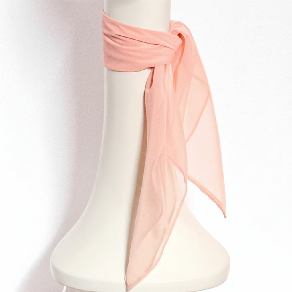Peach Chiffon Neck Scarf