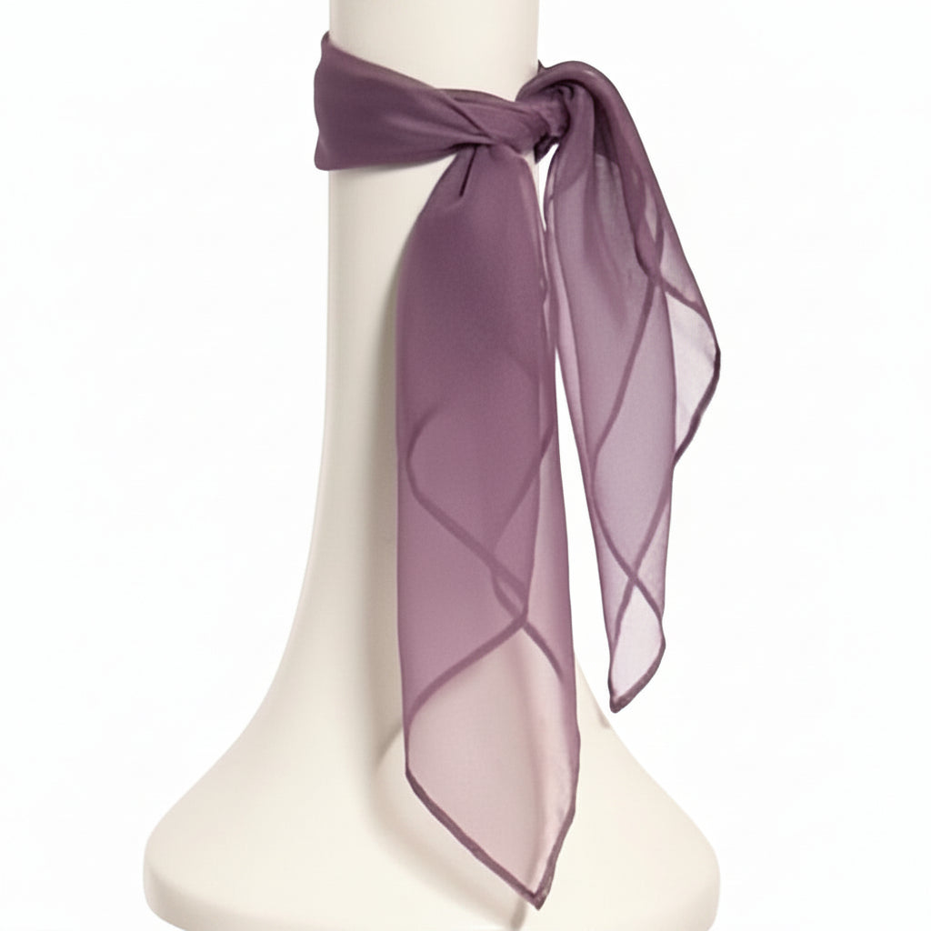 Lavender Silk Chiffon Scarf