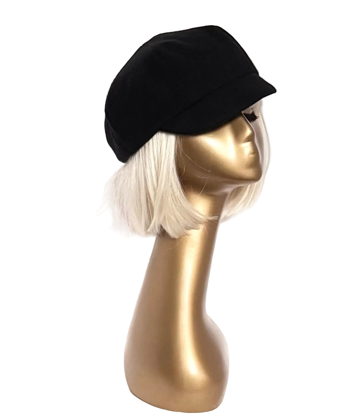 Black Wool Newsboy