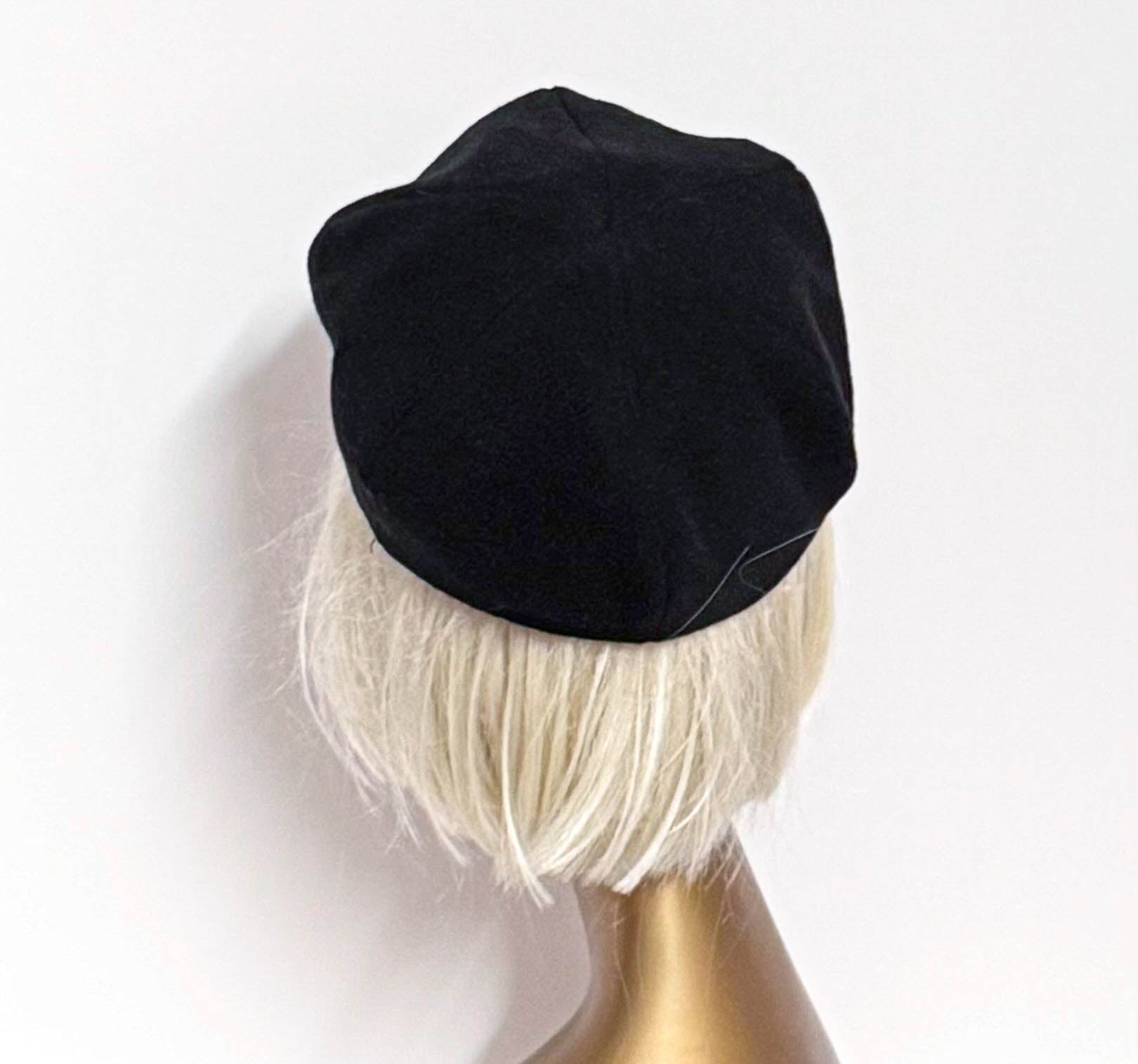 Black Wool Punk Pin Newsboy