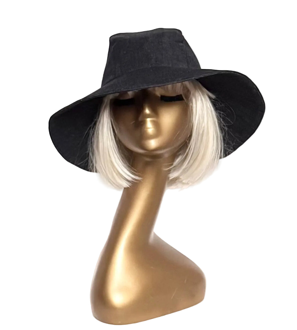 Black Denim Sun Hat