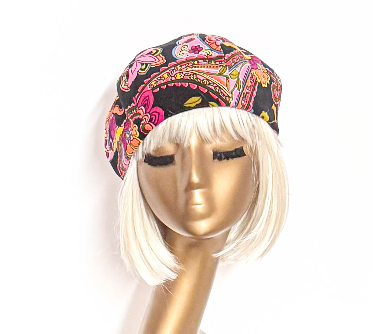Paisley Velveteen Beret