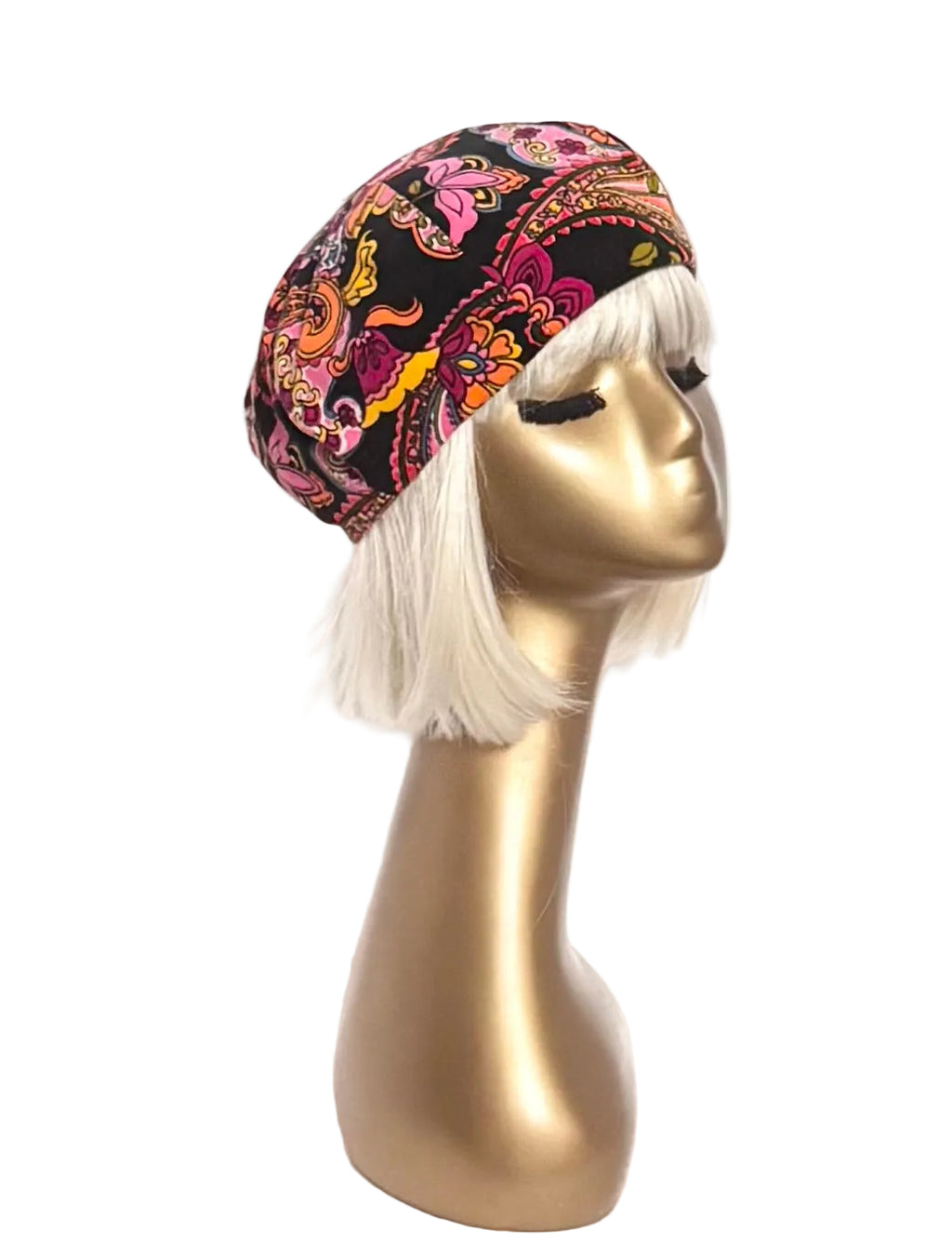 Paisley Velveteen Beret