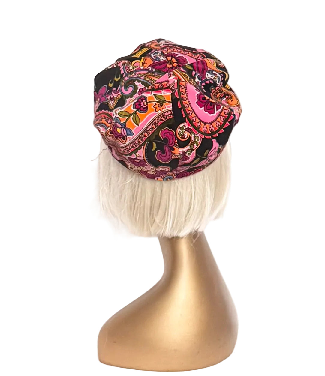 Paisley Velveteen Beret