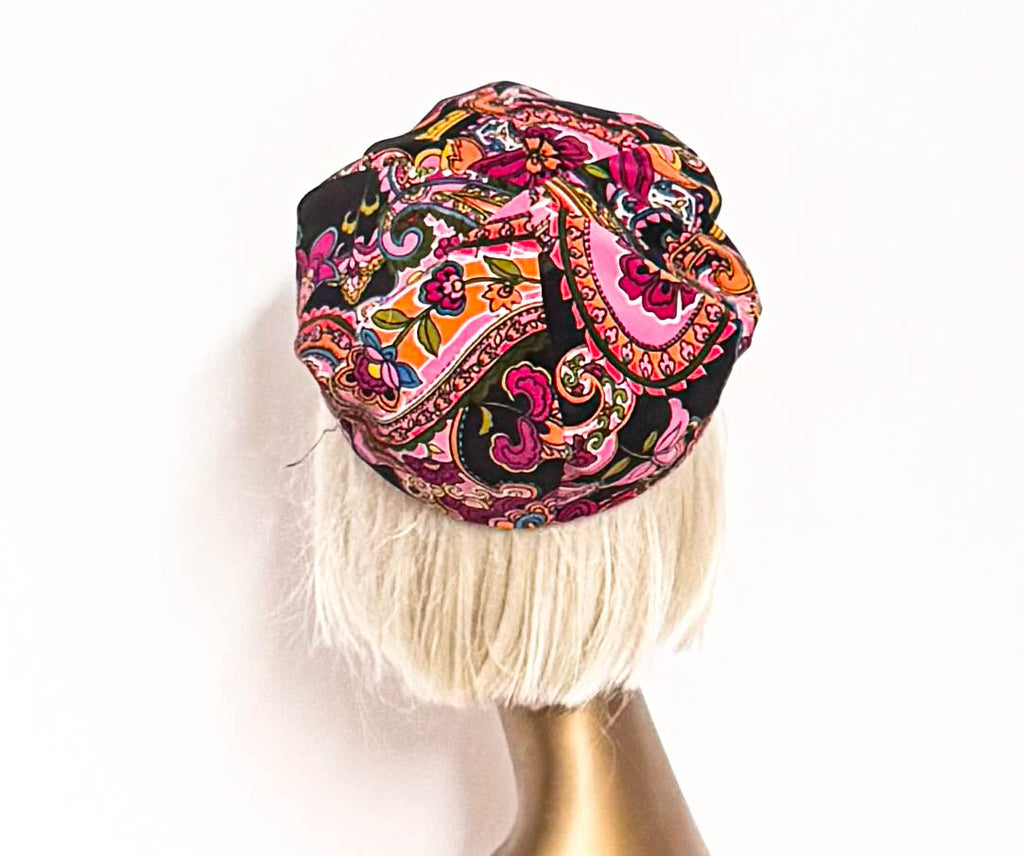 Paisley Velveteen Beret