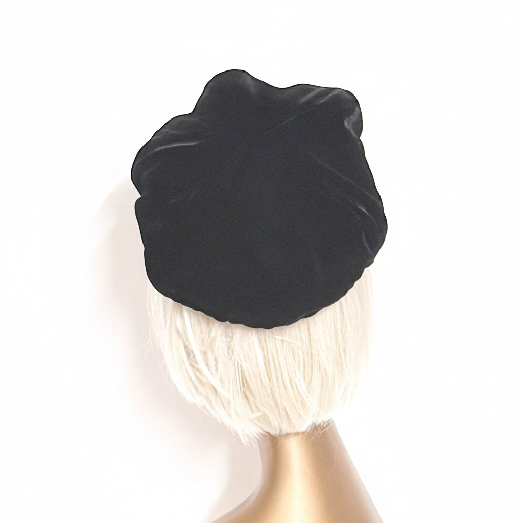 Black Velvet Beret Hat