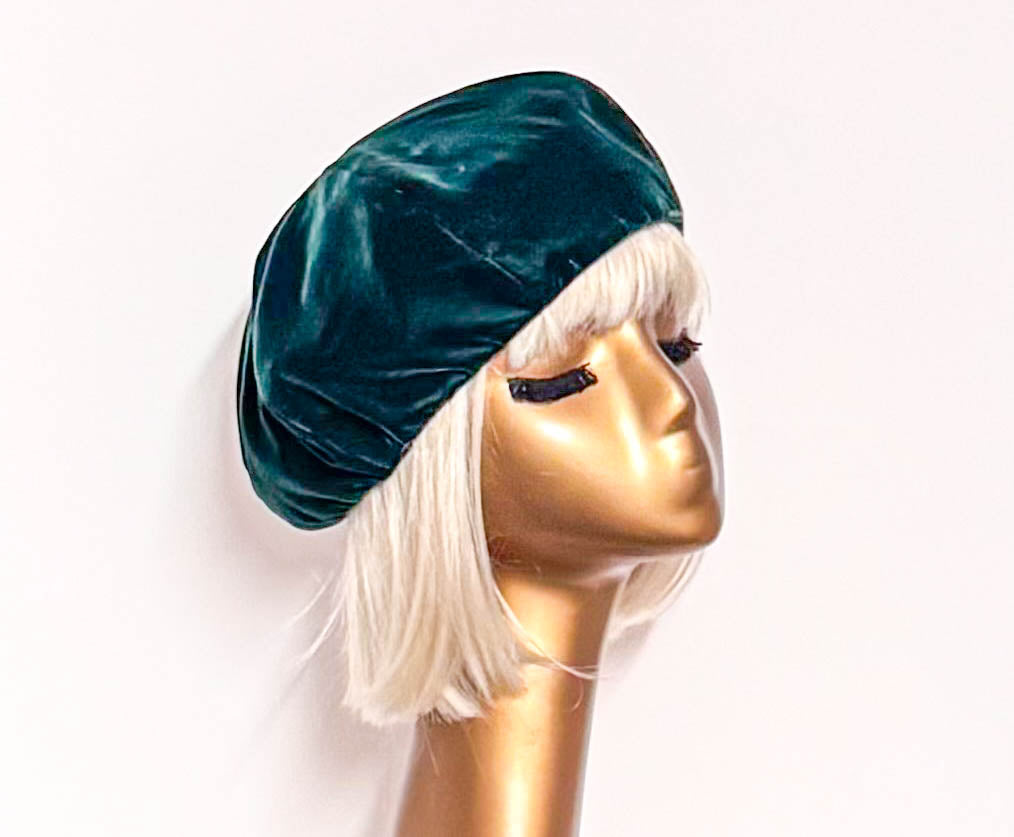 Emerald Velvet Beret