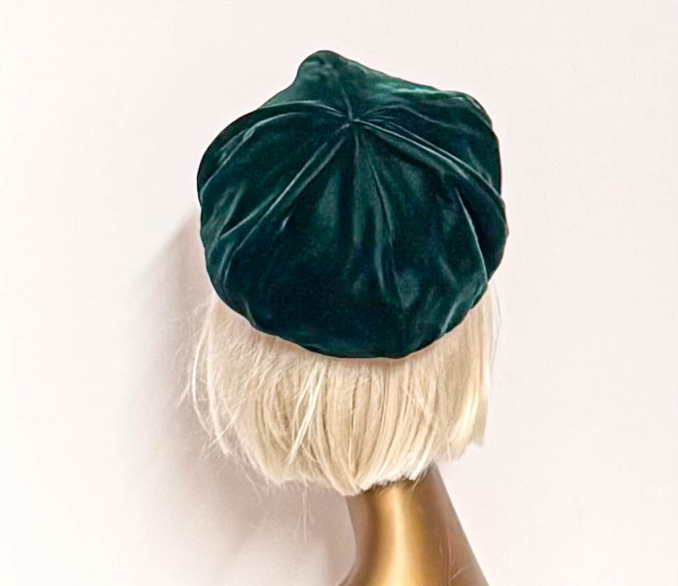 Emerald Velvet Beret
