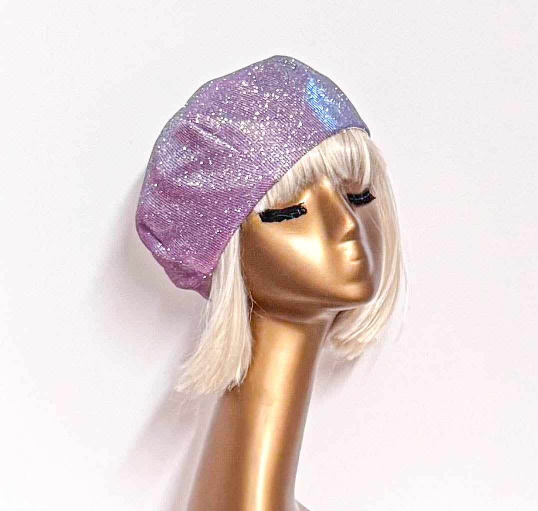 Disco Lilac Metallic Beret