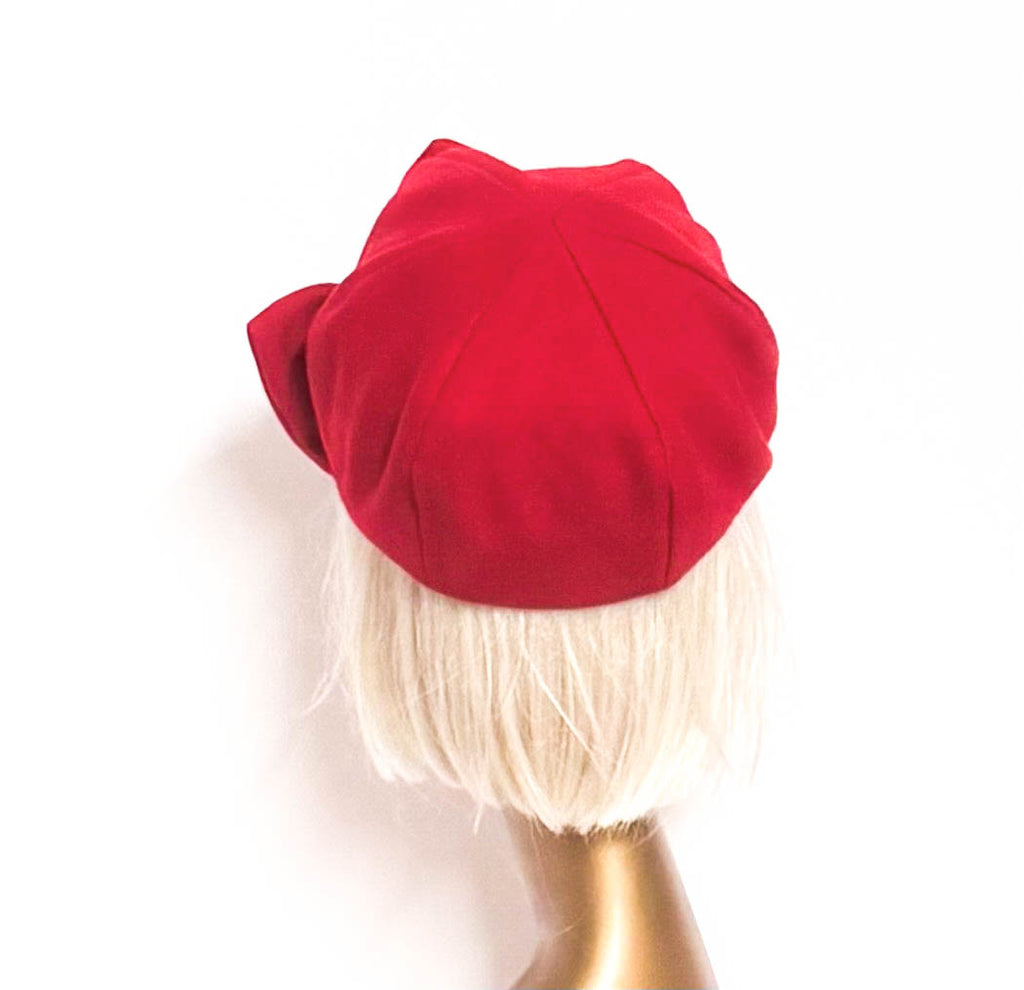 Red Beret Hat Bow
