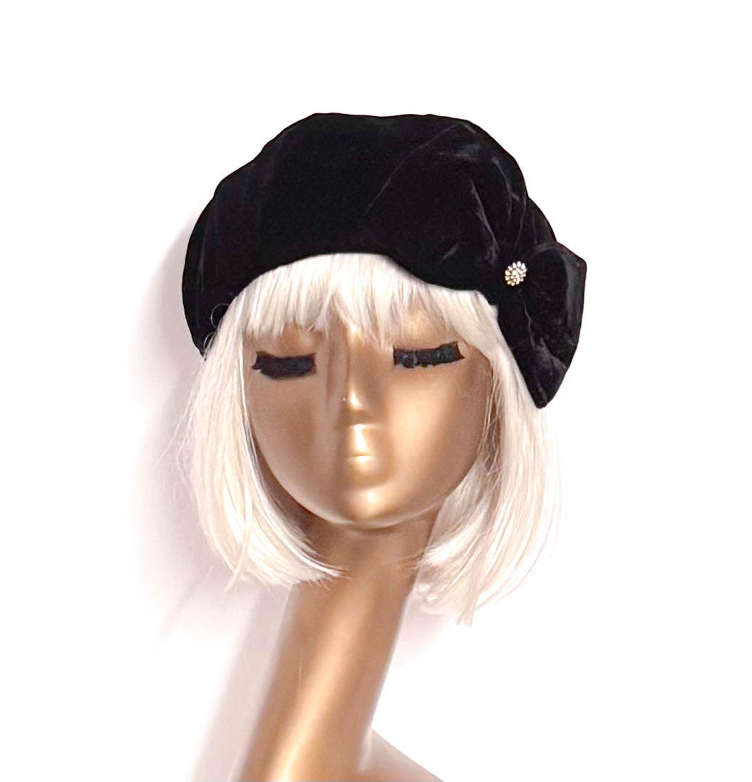 Velvet Beret Bow