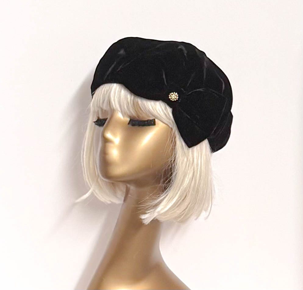 Velvet Beret Bow