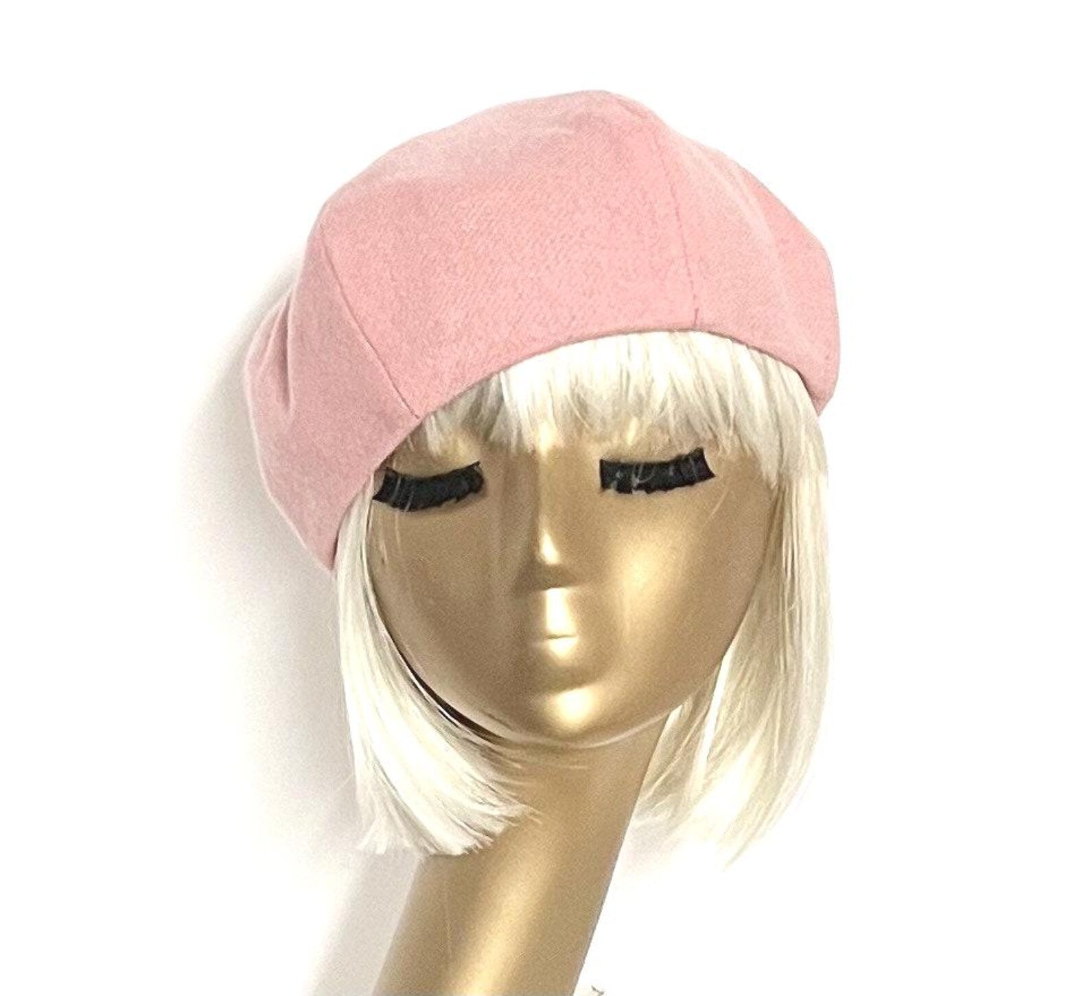 Pink Wool Beret Hat