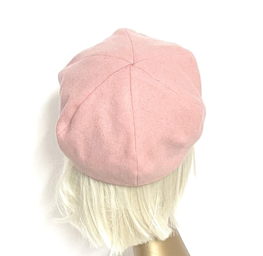 Pink Wool Beret Hat