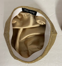Load image into Gallery viewer, Gold Metallic Beret Hat