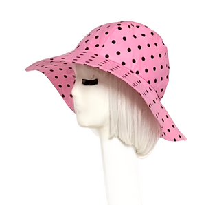 Pink Polka Dot Sun Hat