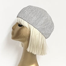 Load image into Gallery viewer, Silver Metallic Beret Hat