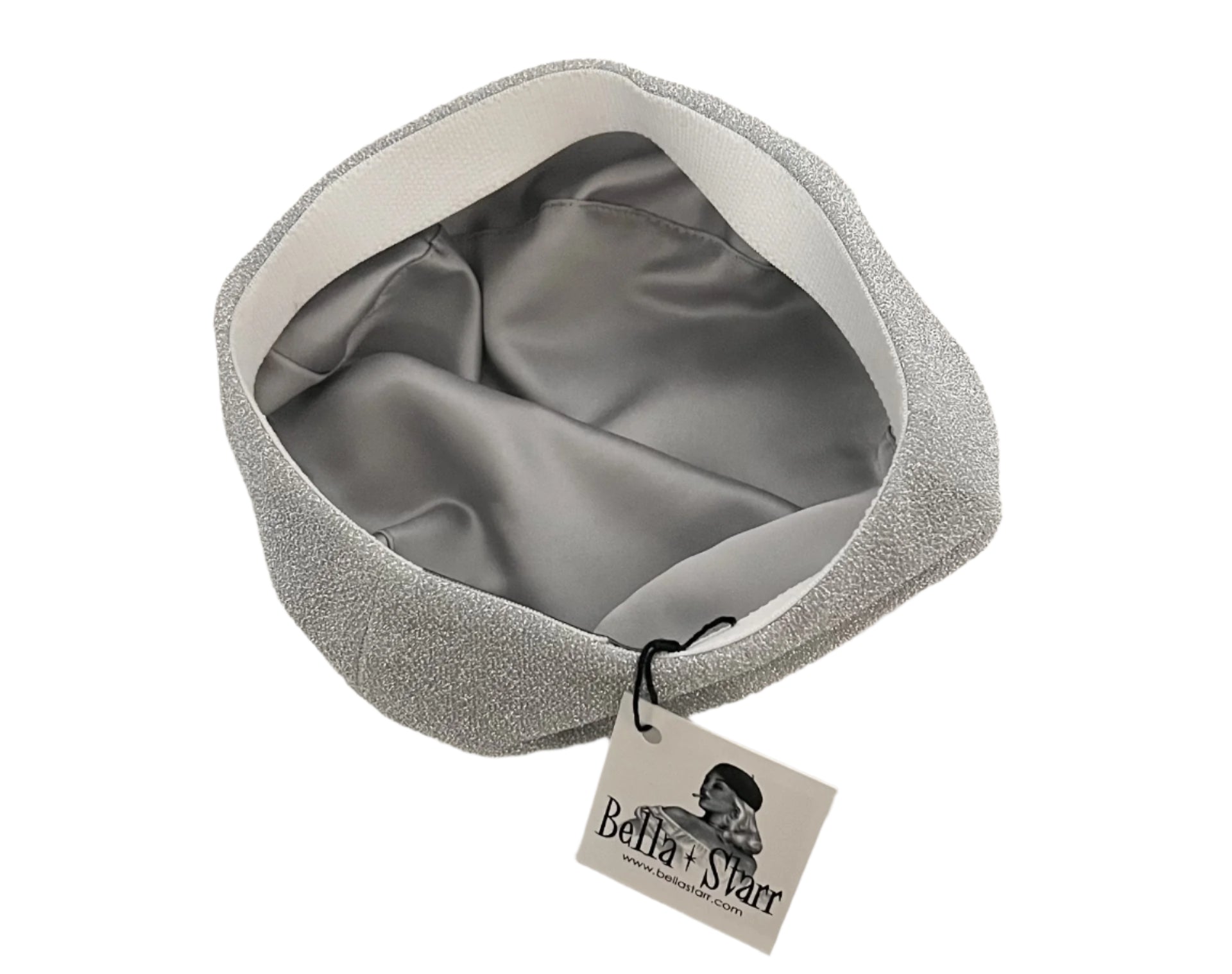 Silver Metallic Beret Hat