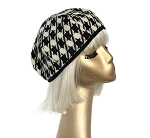 Houndstooth Beret