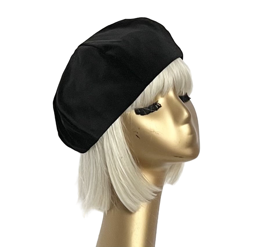 Black Velveteen Beret