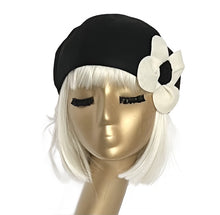 Load image into Gallery viewer, Beret Hat Flower