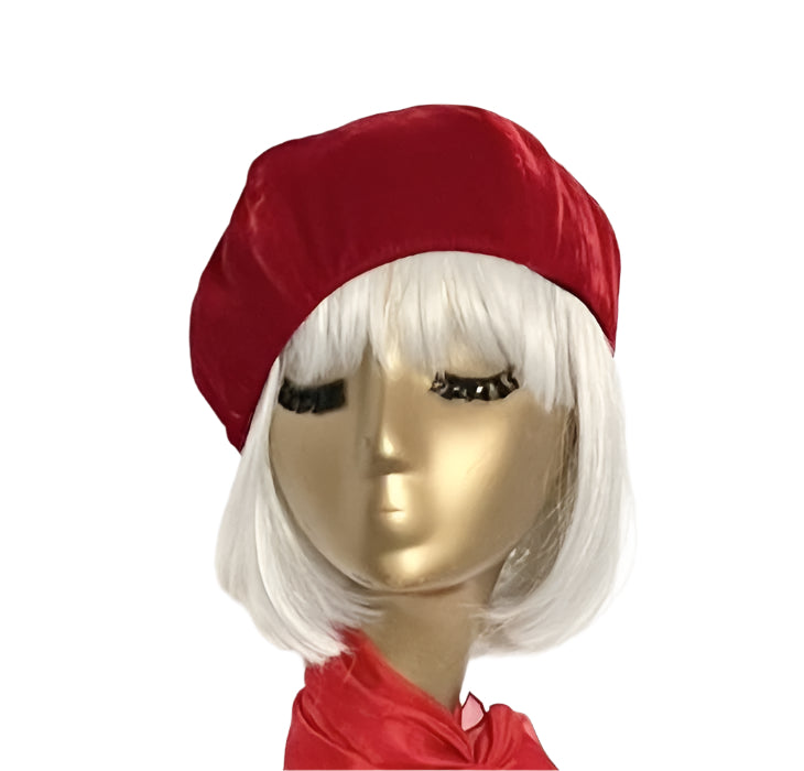 Red Velvet Beret Hat