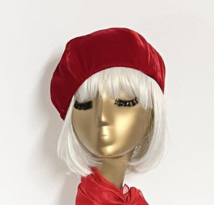 Red Velvet Beret Hat