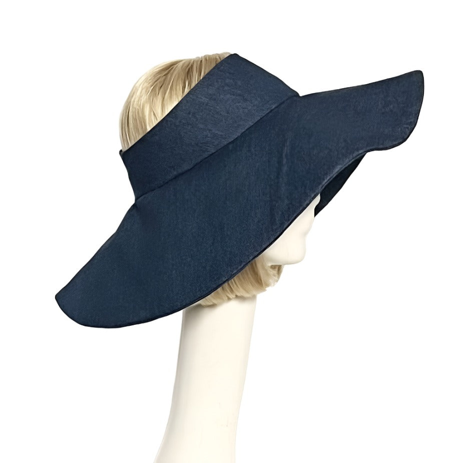 Denim Sun Visor Hat.