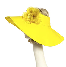 Load image into Gallery viewer, Yellow Sun Visor Hat Flower