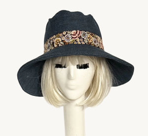 Boho Denim Sun Hat