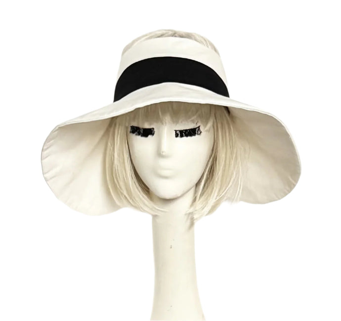 White Sun Visor Hat