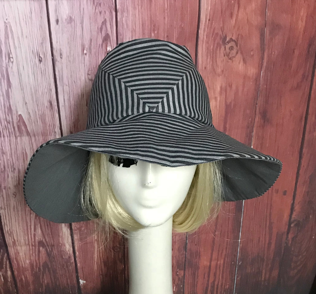 Striped Wide Brim Hat
