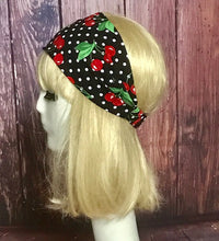 Load image into Gallery viewer, Cherry Print Cotton Headband