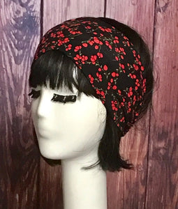 Cherry Print Knit Headband