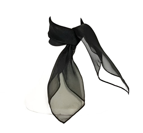 Black Organza Neck Scarf