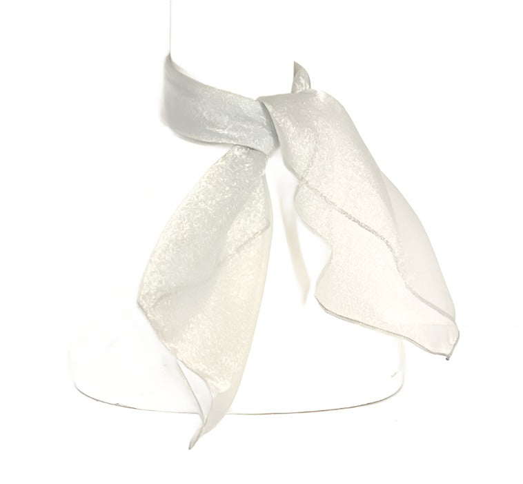 Silver Organza Neck Scarf