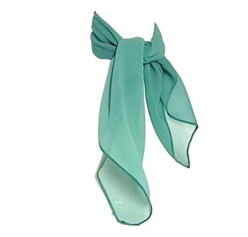 Aqua Blue Ombre Chiffon Scarf