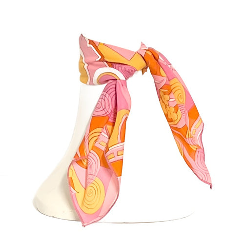 Pink Abstract Neck Scarf