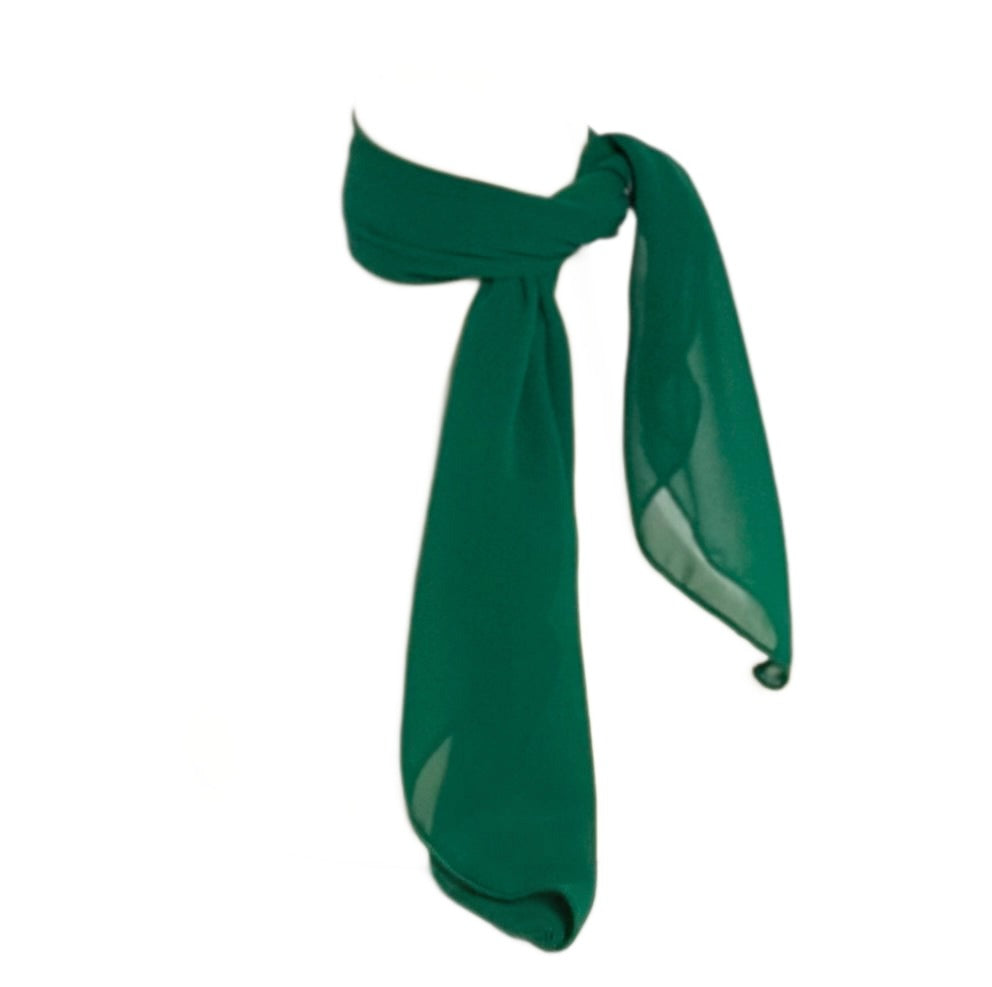 Forest Green Chiffon Scarf