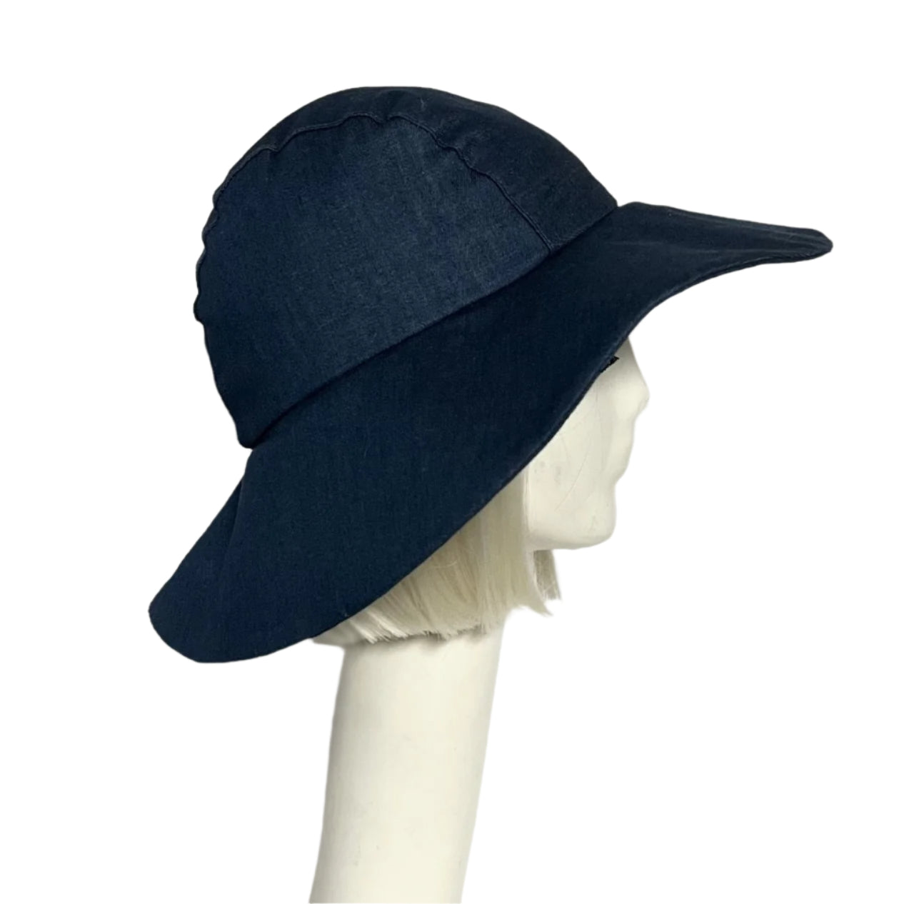 Wide Brim Denim Hat