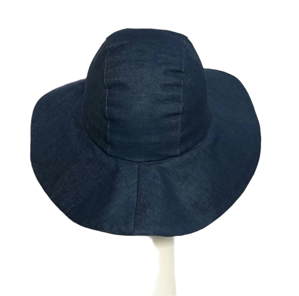 Wide Brim Denim Hat