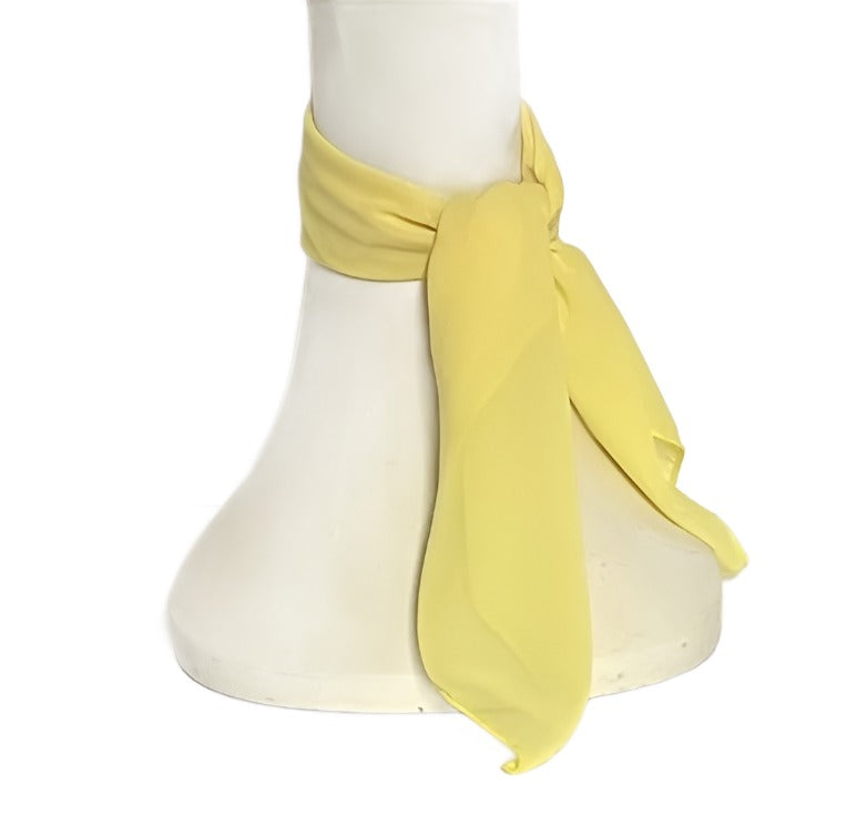 Yellow Chiffon Scarf