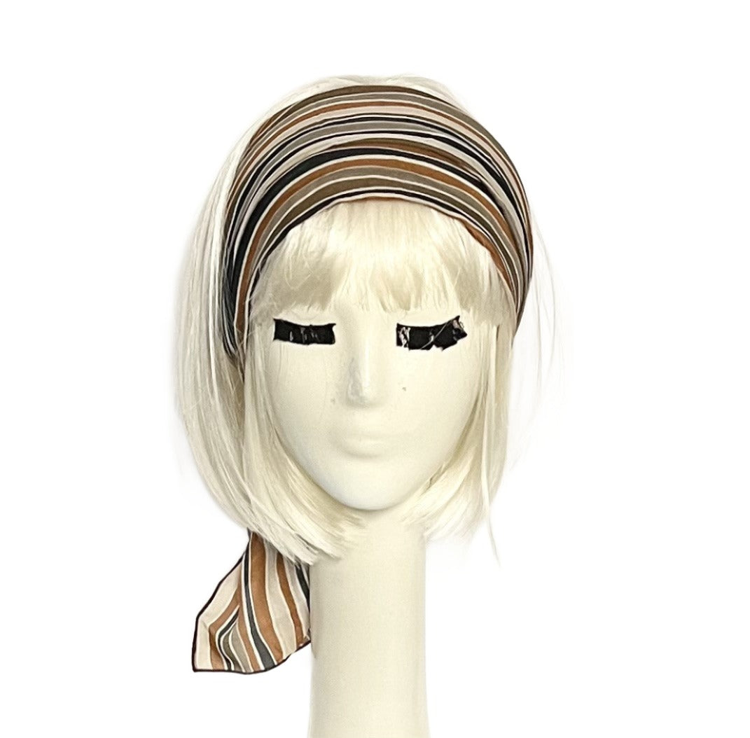 Stripe chiffon scarf