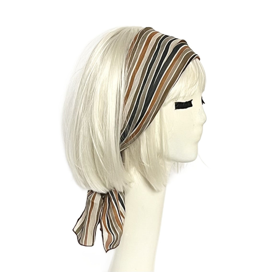 Stripe chiffon scarf