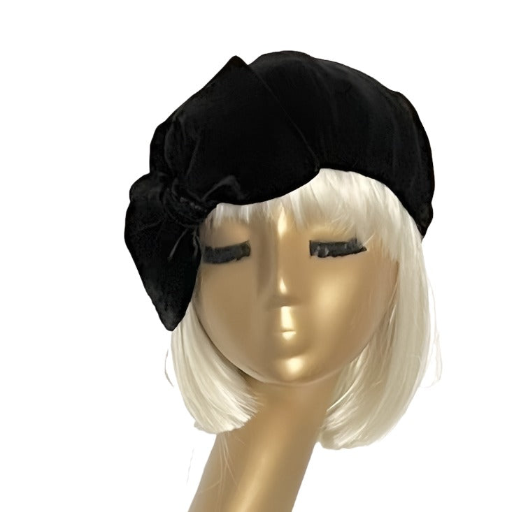 Velvet Beret Bow