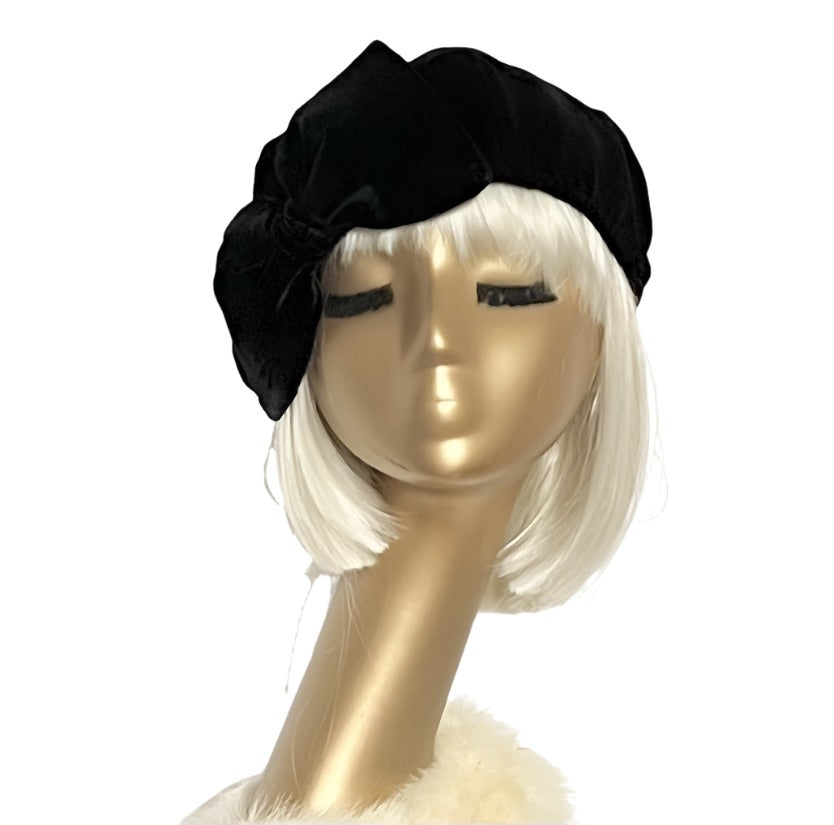 Velvet Beret Bow
