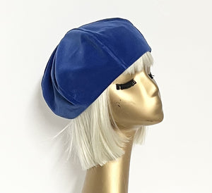 Royal Blue Velveteen Beret
